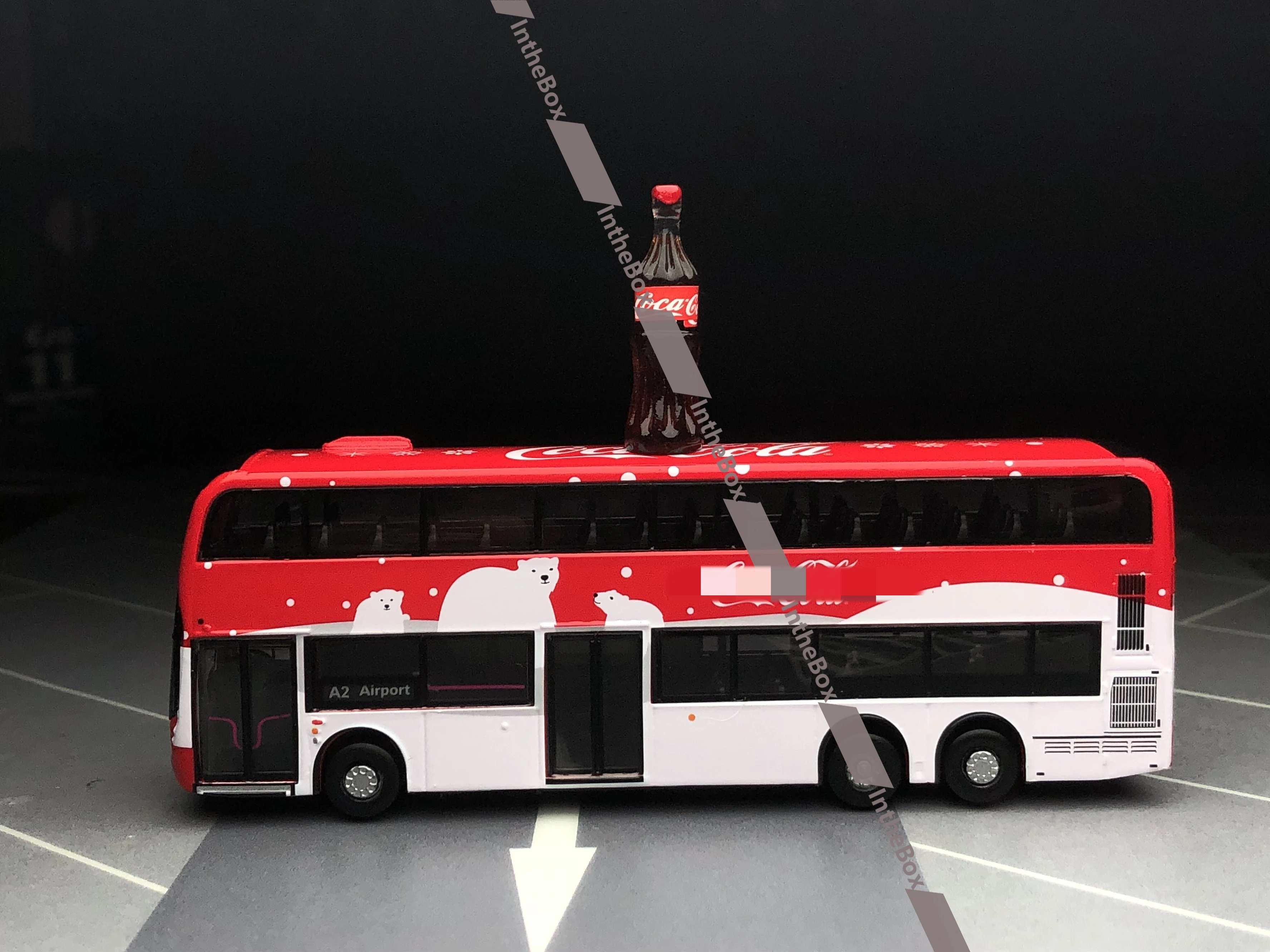 Tiny City E500 MMC FL 12,8 m Cola (X' mas Bears) Bus Druckguss-Modellauto-Sammlung, limitierte Auflage, Hobbyspielzeug, 1:110