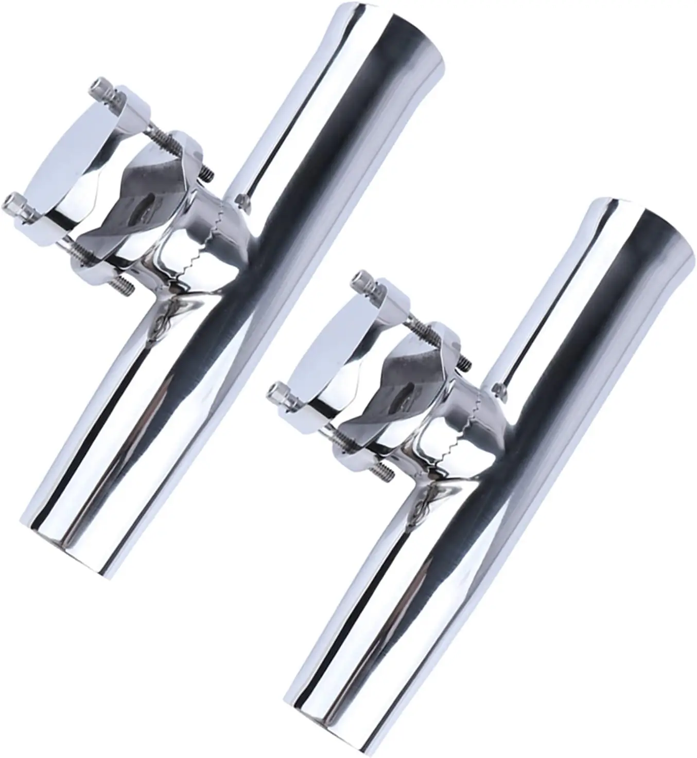 2pcs Stainless Steel Fishing Rod Holder 360 Degree Rotatable Pipe Pitch 19-26cm Adjustable Yacht Fishing Rod Support