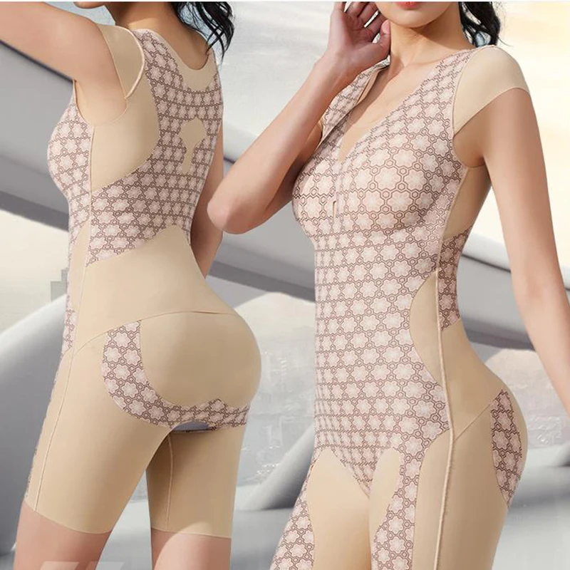 Prayger New Shapewear 5D Bra Padded Lifter Bodysuits Open Butt Corset Spa Healthy Underwear