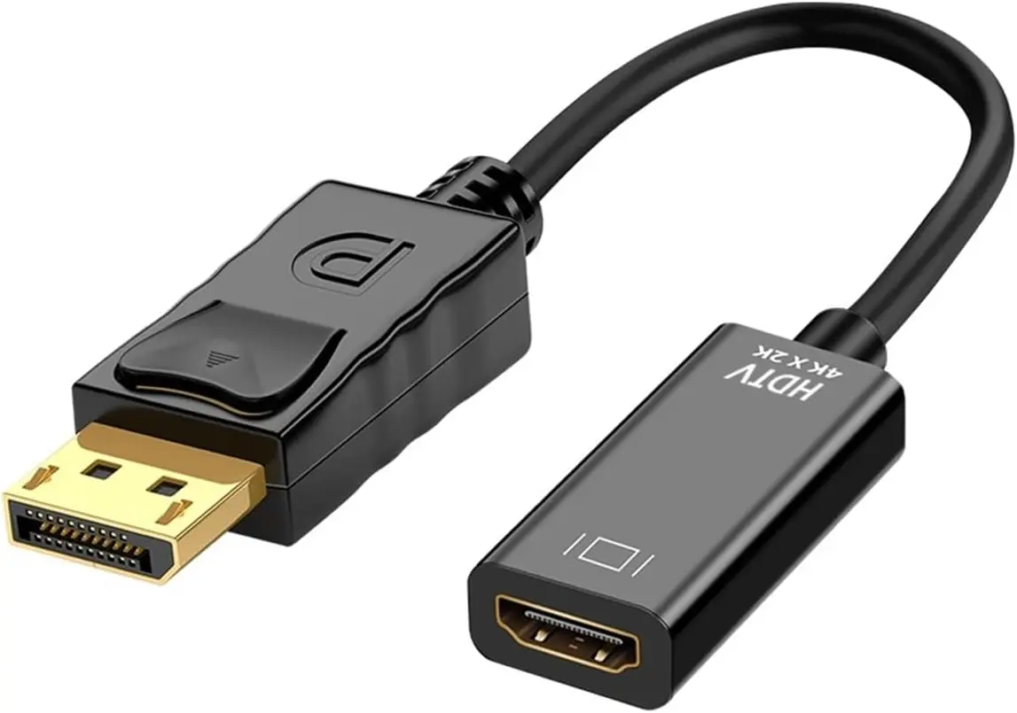 DisplayPort a Adaptador 4K, -PC Direccional DP 1.2 Macho a Pantalla 1.4 Hembra, DP a Convertidor Compatible con PC TV Monitor Pr
