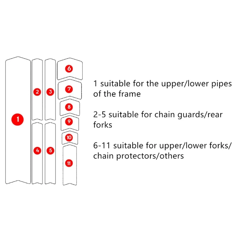 Enhanced Protective Chain Stay Pad Bike Chainstay Protector Bicycles Chains Frame Guards for Mountain Bike BMX Road Bike