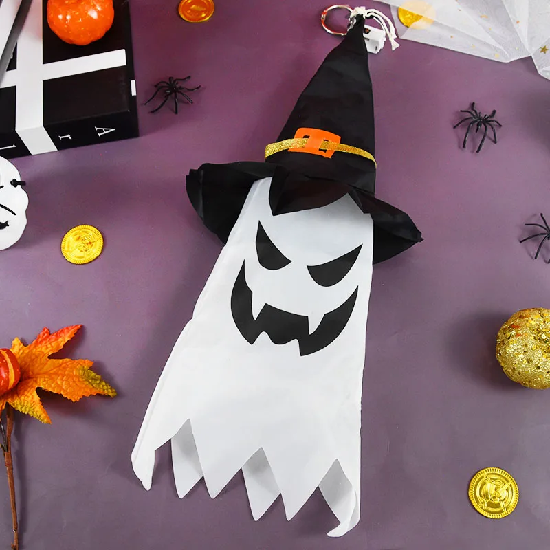 Halloween-Leuchtende Geister-Hängefahnen, Innendekoration, leuchten im Dunkeln, Laterne, Partyzubehör, für Zuhause, draußen, Hof, Anhänger – Detail 1