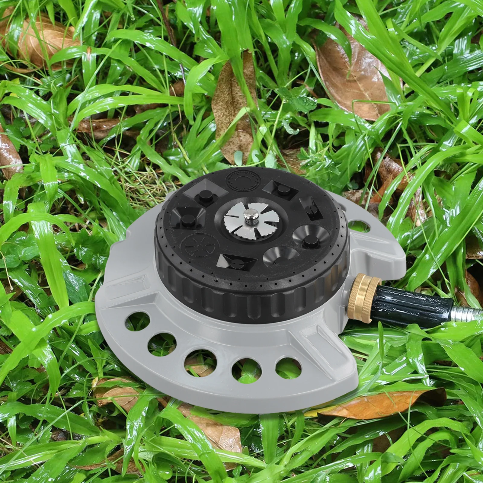 

Lawn Care Garden Irrigation Heavy Duty Sprinkler 9 Pattern Garden Sprinkler Brass Swivel Coupling Customizable Watering