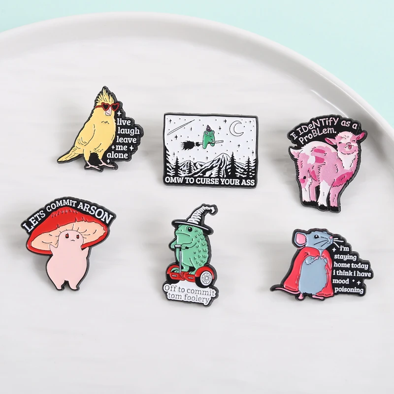 يقتبس الحيوان المينا دبابيس يتيح التزام Arson أحدد مشكلة للتتليف توم كذبة دبابيس شارة التلبيب مجوهرات هدايا #4