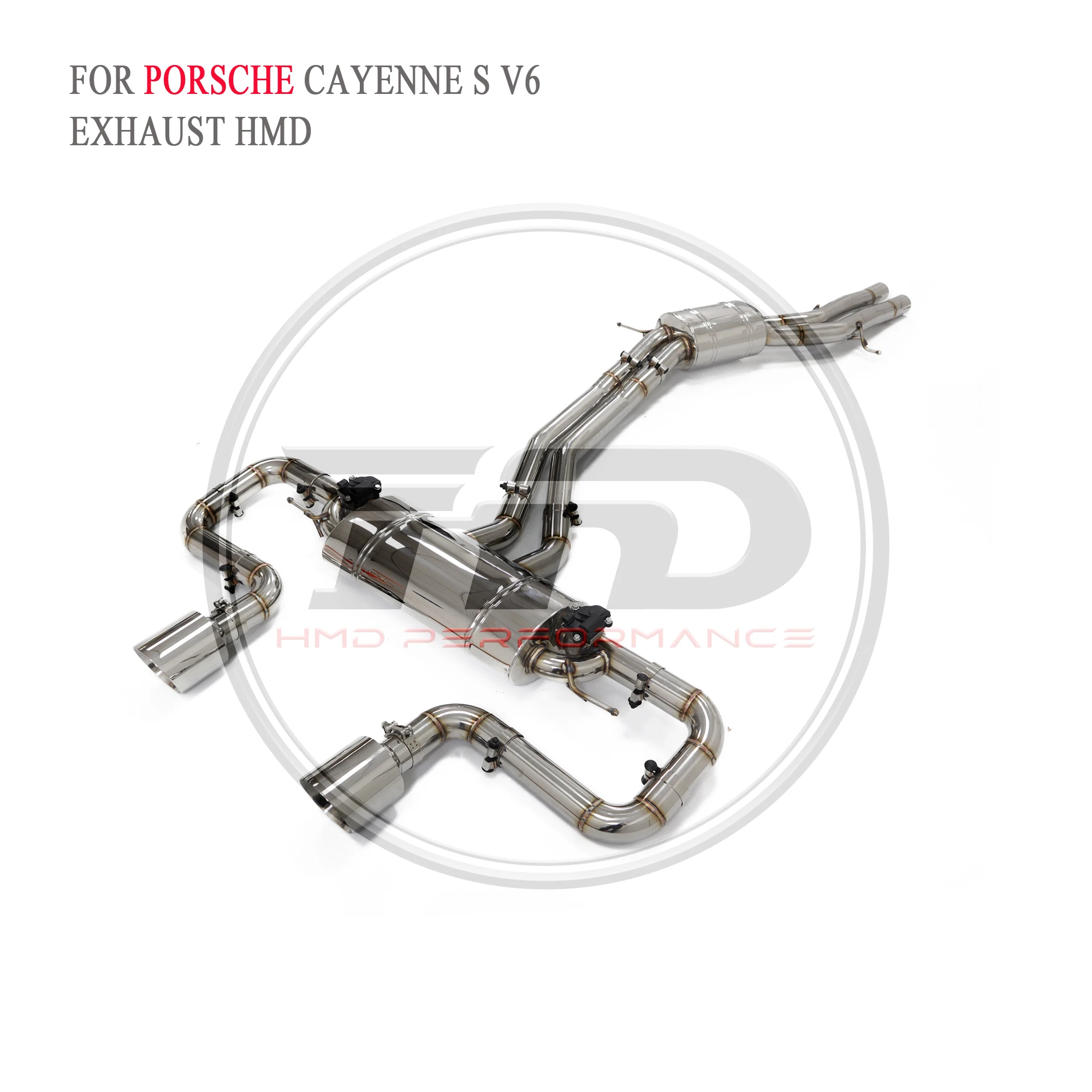 HMD auto parts For porsche cayenne s v6 exhaust system catback valve exhaust upgrade turbo gt exhaust