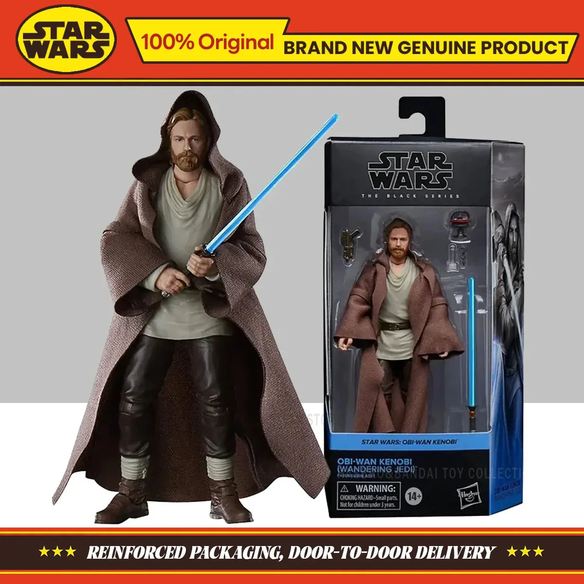在庫あり-ハズブロ-スターウォーズ-ブラックシリーズ-オビ＝ワン・ケノービ-放浪のジェダイ-15cm-アクションフィギュア-コレクション-オリジナルおもちゃモデル-ギフト