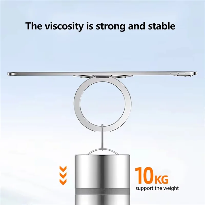 Universal Tablet Stand 360-Degree Rotating Desktop Stand Folding Adhesive Desktop Stand Black-AAAE