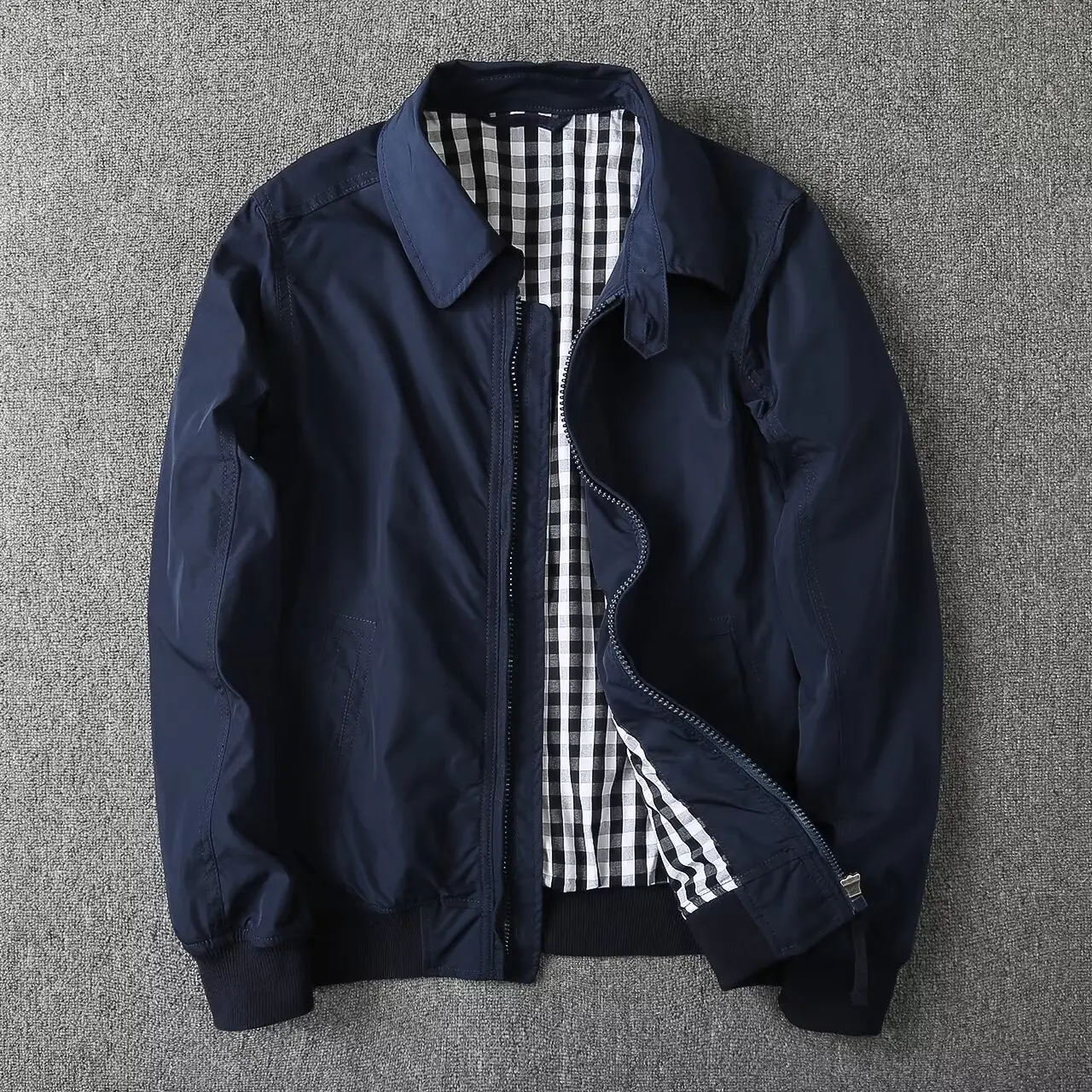 American New Spring And Autumn Lapel Trench Coat Jacket Slim Fit Korean Version Business Top