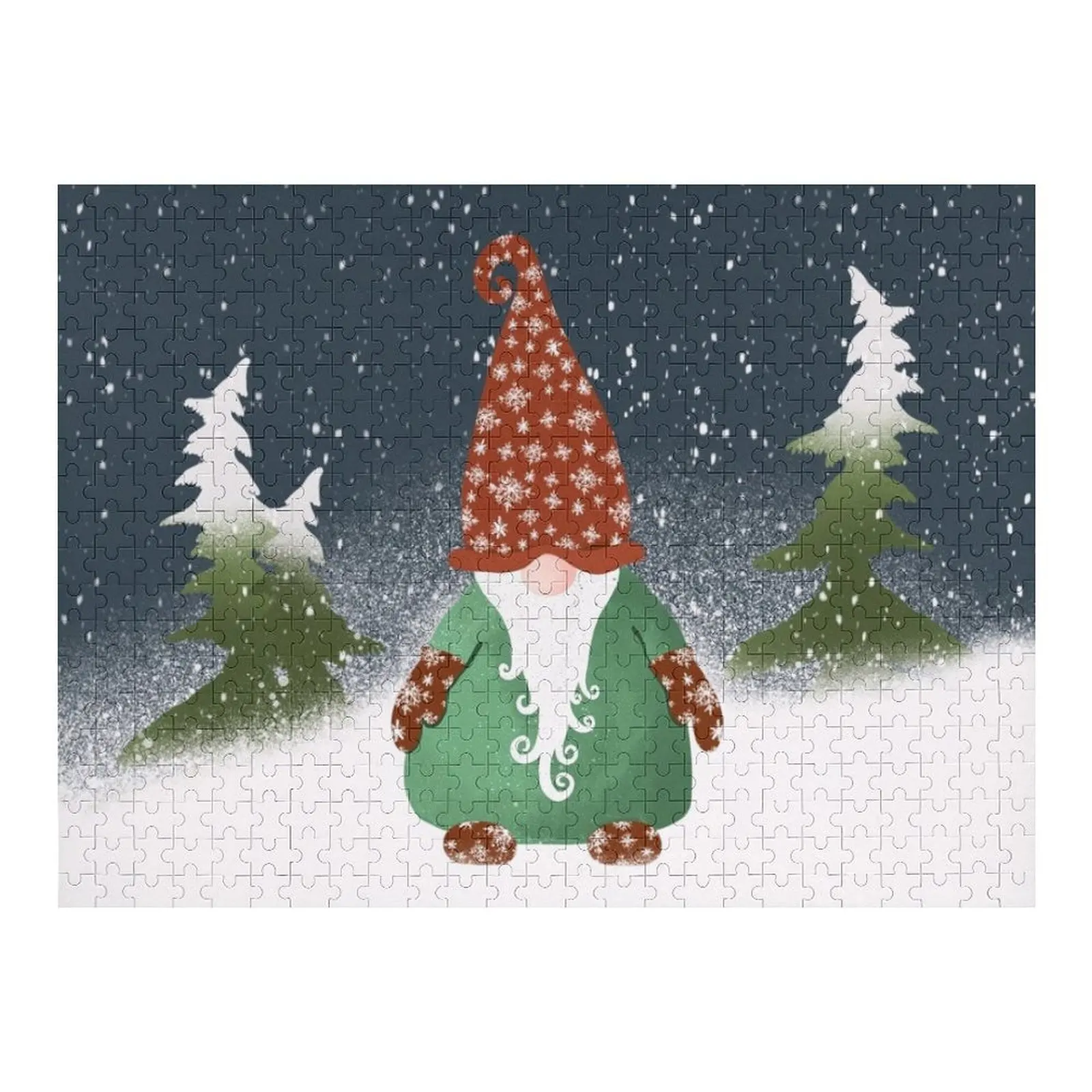 

Зимний гном, домашний пазл, персонализированные персонализированные игрушки, подарочная головоломка на заказ