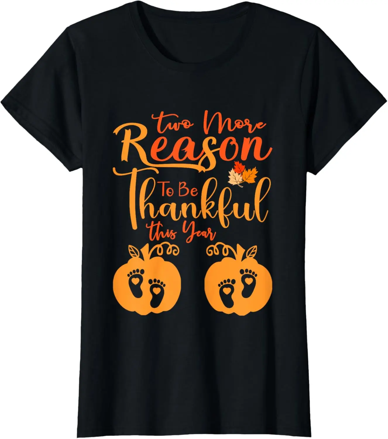 

Thanksgiving Twin Pregnancy Announcement Baby Reveal T-Shirt