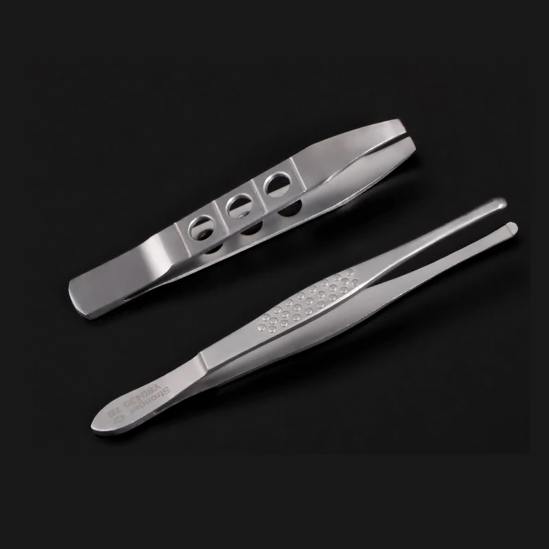 

Shi Qiang stainless steel round head hospital eyelash tweezers pull down eyelash curler eyebrow trimming graft false eyelashes t