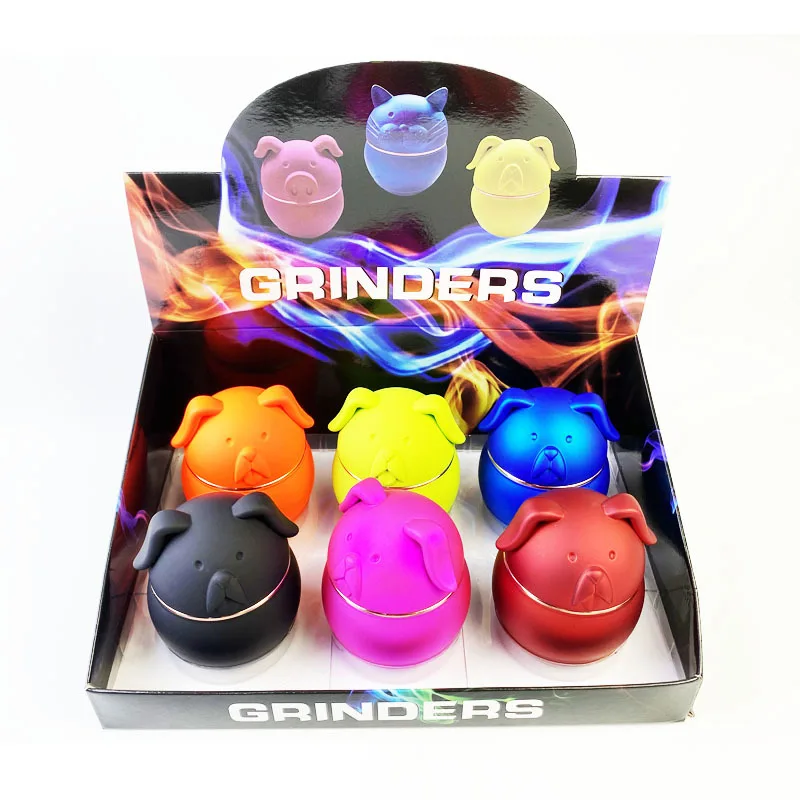 New 7cm cute dog shaped grinder cigarette accessories available in multiple colors