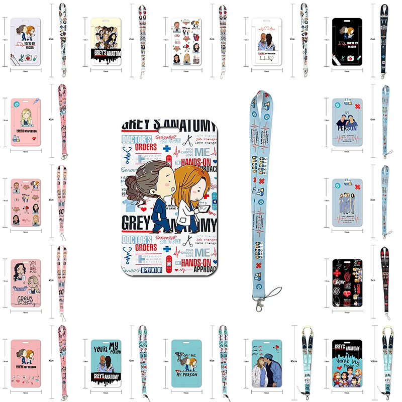 

100 Styles Anatomy Doctor Nurse Credential Holder Neck Strap Lanyards Keychain Holder ID Card Pass Hang Rope Lanyard