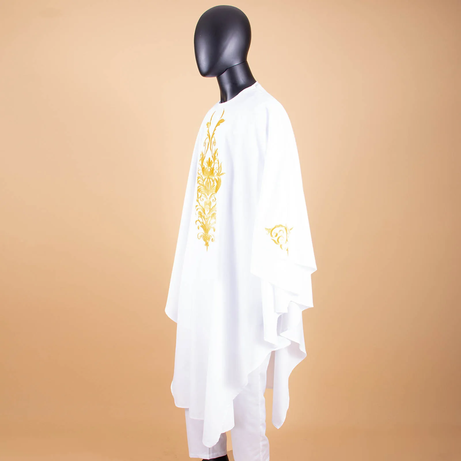 African Traditional Clothing for Men Embroidery Agbada Robe Shirts and Pants Set Dashiki Outfits for Wedding Evening A2316037