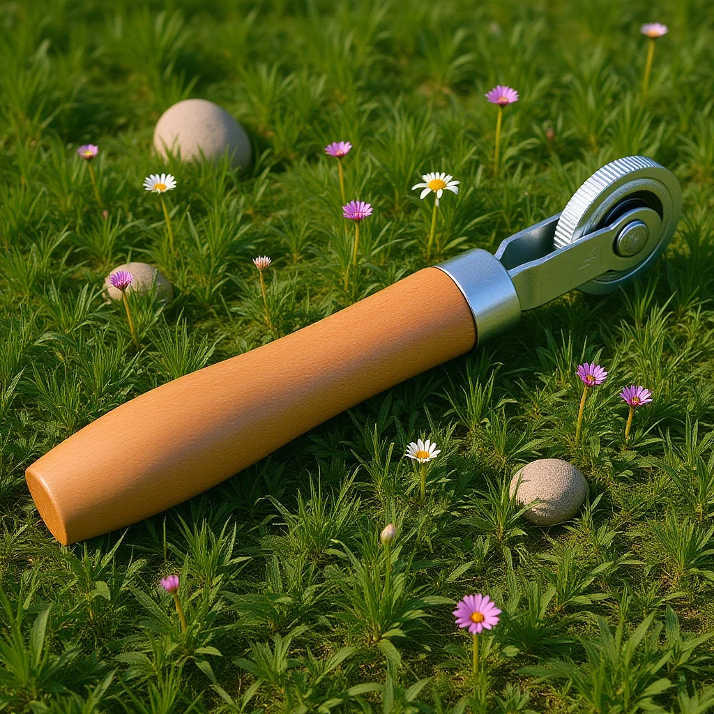 

Tire Patch Tool Bearing Roller Wooden Handle Labor Saving Repair Roller Car Tyre Tube Patch Bearing Inside Design