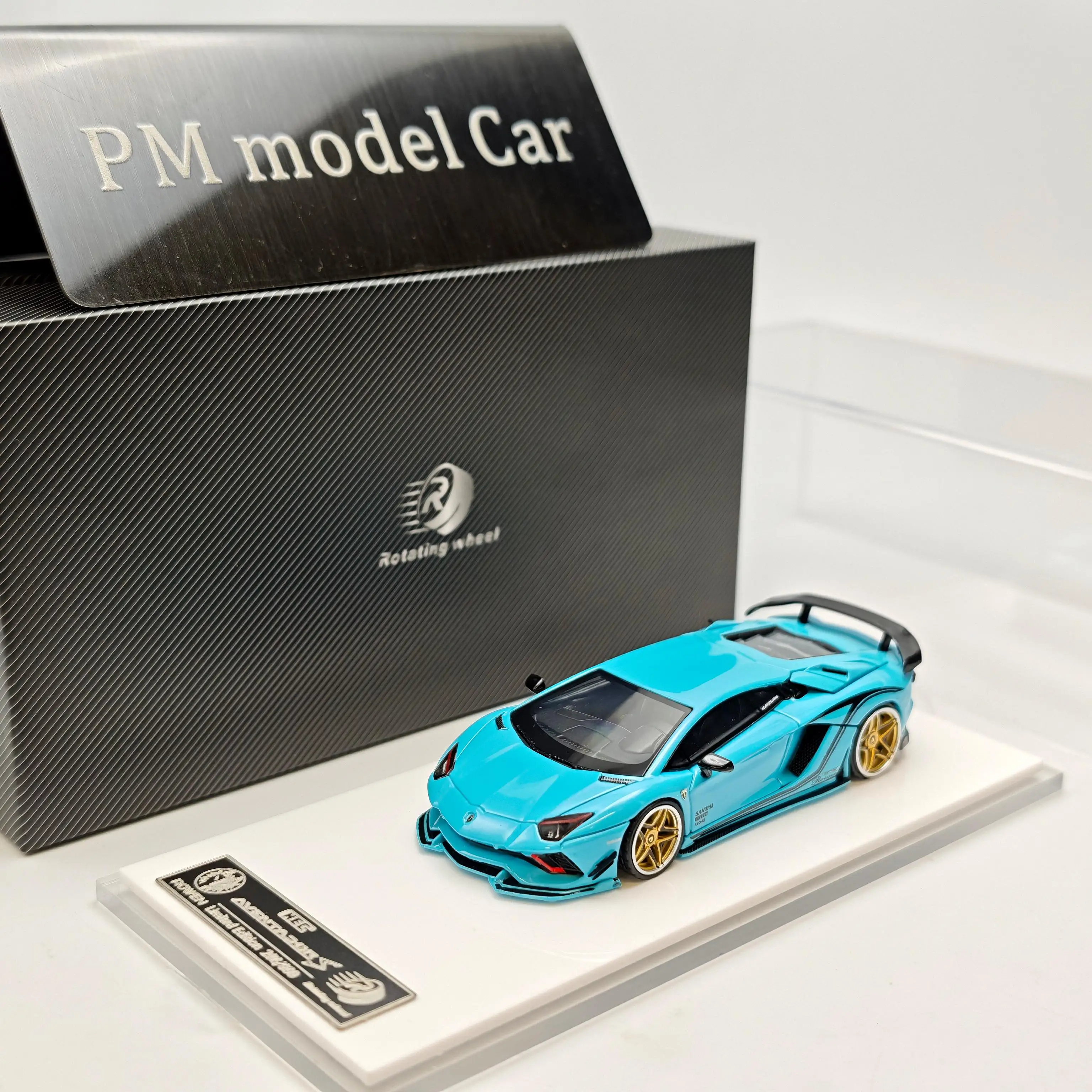 RW 1:64 Lamborghini Rowen Aventador S HEC Exhibition Limited Edition Alloy Diecast Model Car Collectible Gift