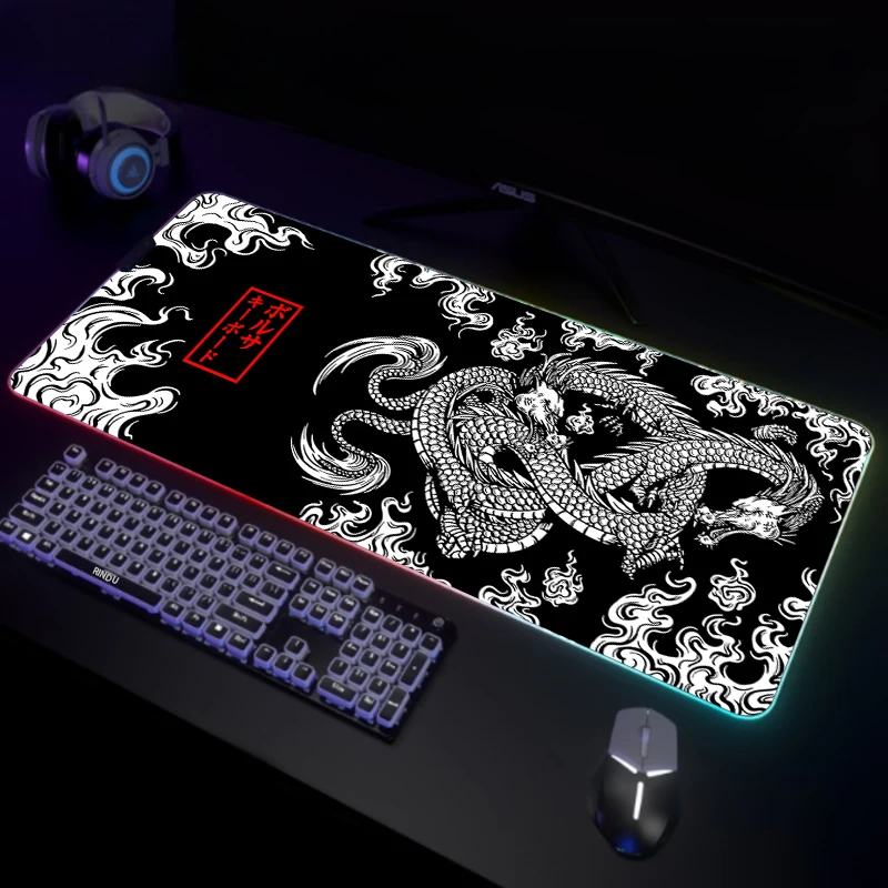 

Dragon RGB Mouse Pad Rubber Gaming Mousemat LED Mouse Mat Keyboard Mat Anti-slip Best Choice Mousepad XXL Luminous Desk Mat