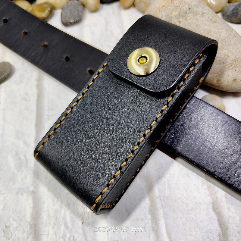 Strumento multifunzionale pinza marsupio esterno portatile Bowie coltello pinza fodero in pelle cintura pacchetto personalizzato a mano PD