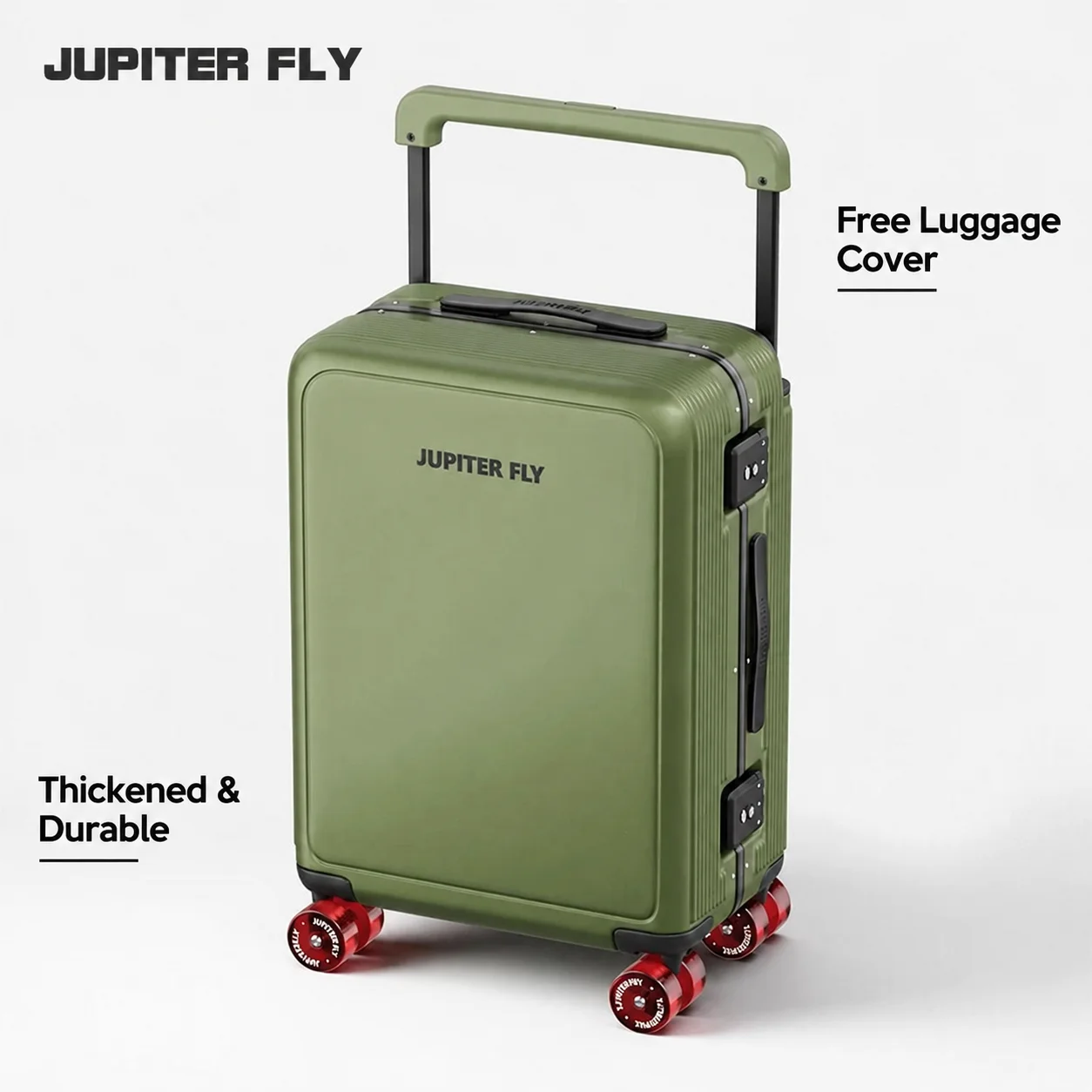 Deluxe Rolling Luggage with Aluminum Narrow Frame TSA Lock Suitcase High Quality PC Hard Shell Material Travel Wide Handle Case