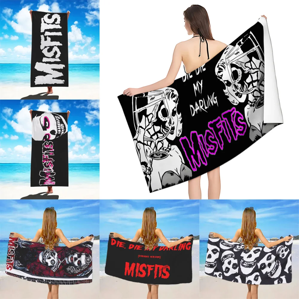 

Beach Towel Die My Darlings Misfits Microfiber Sand Free Quick Dry Soft Sandproof Pool Towels Gift for Women Travel Gym Shower