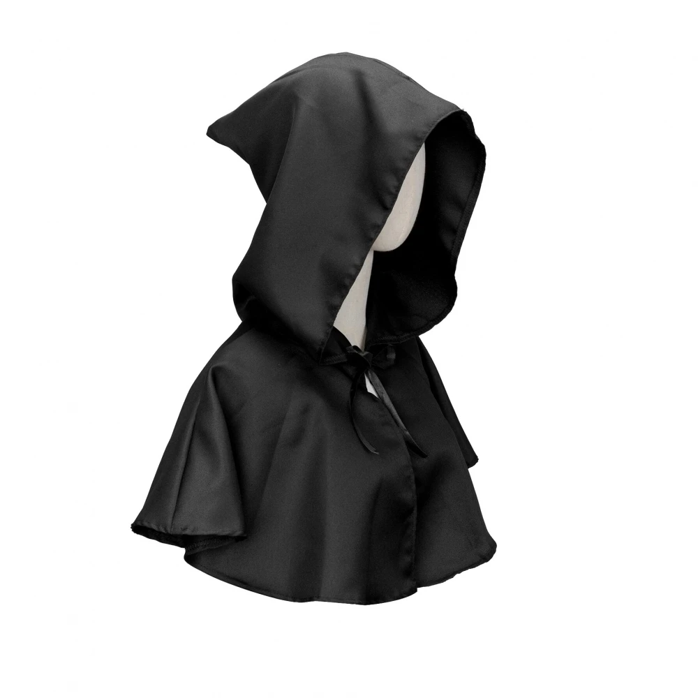 Bla Horror Dio della Morte Auricolare Mantello loween Costume da spettacolo Cappello medievale Punk Strega COS Mantello Tendenza Faion da donna