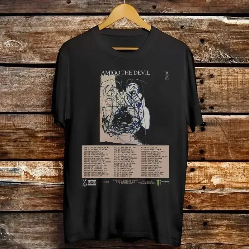 Amigo The Devil Band Tour 2025 With Frank Turner T Shirt Size S 5Xl