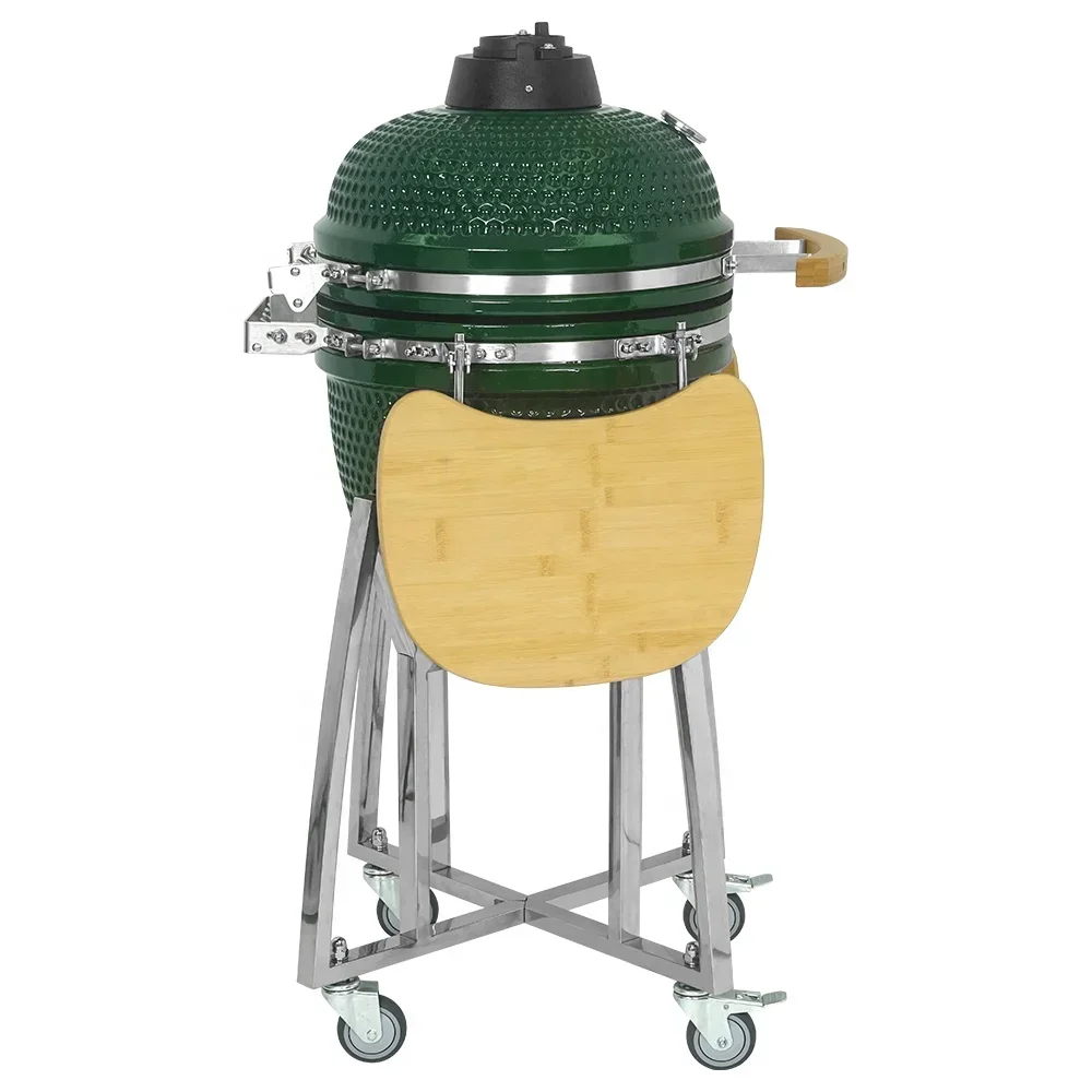 18 Inch Green Egg Grills ，Easy To Carry for Outdoor Bbq , Height  Adjustable, Ceramic，Various Colors Available