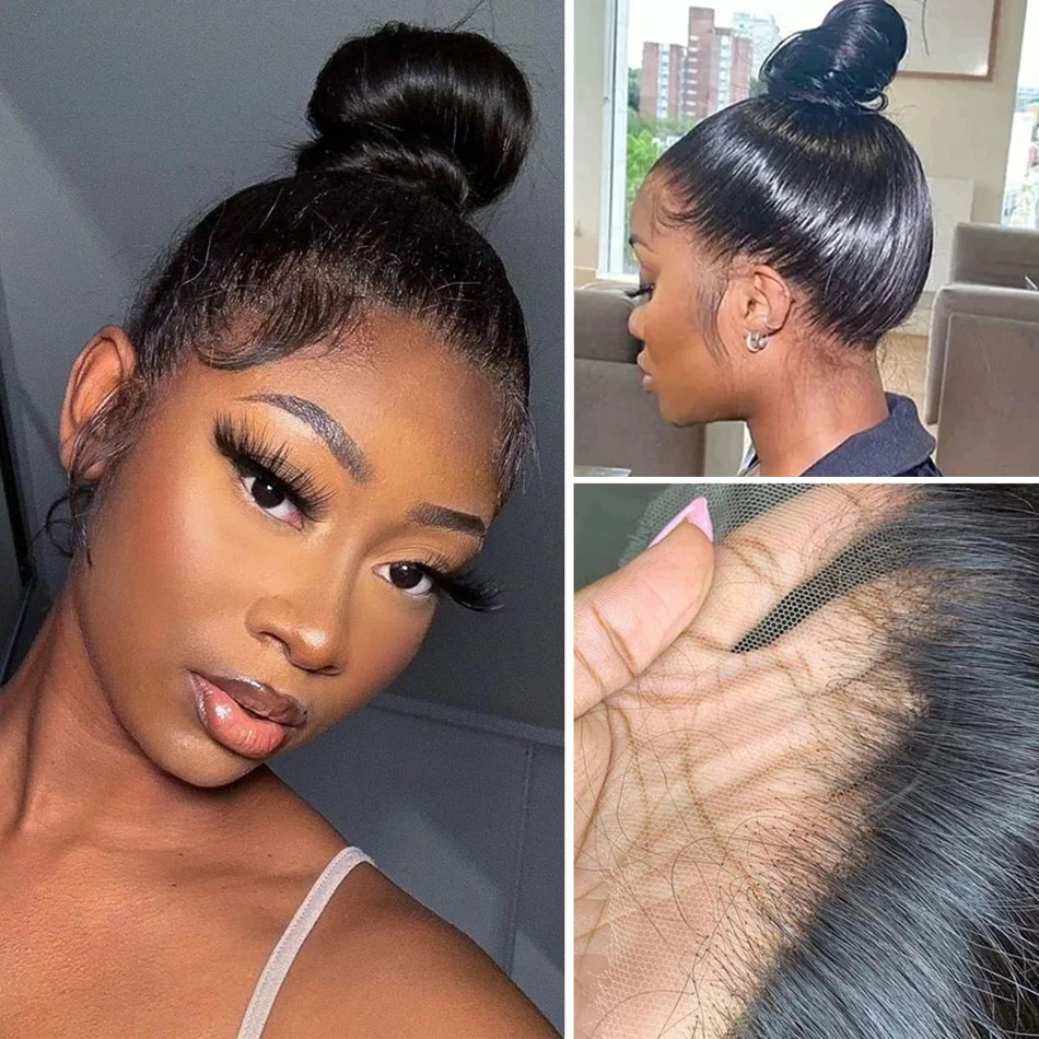 

Straight 360 Hd Full Lace Wig Invisible Drawstring 30 40 Inch 13X6 Straight Human Hair Wigs 13X4 Lace Frontal Wig For Women