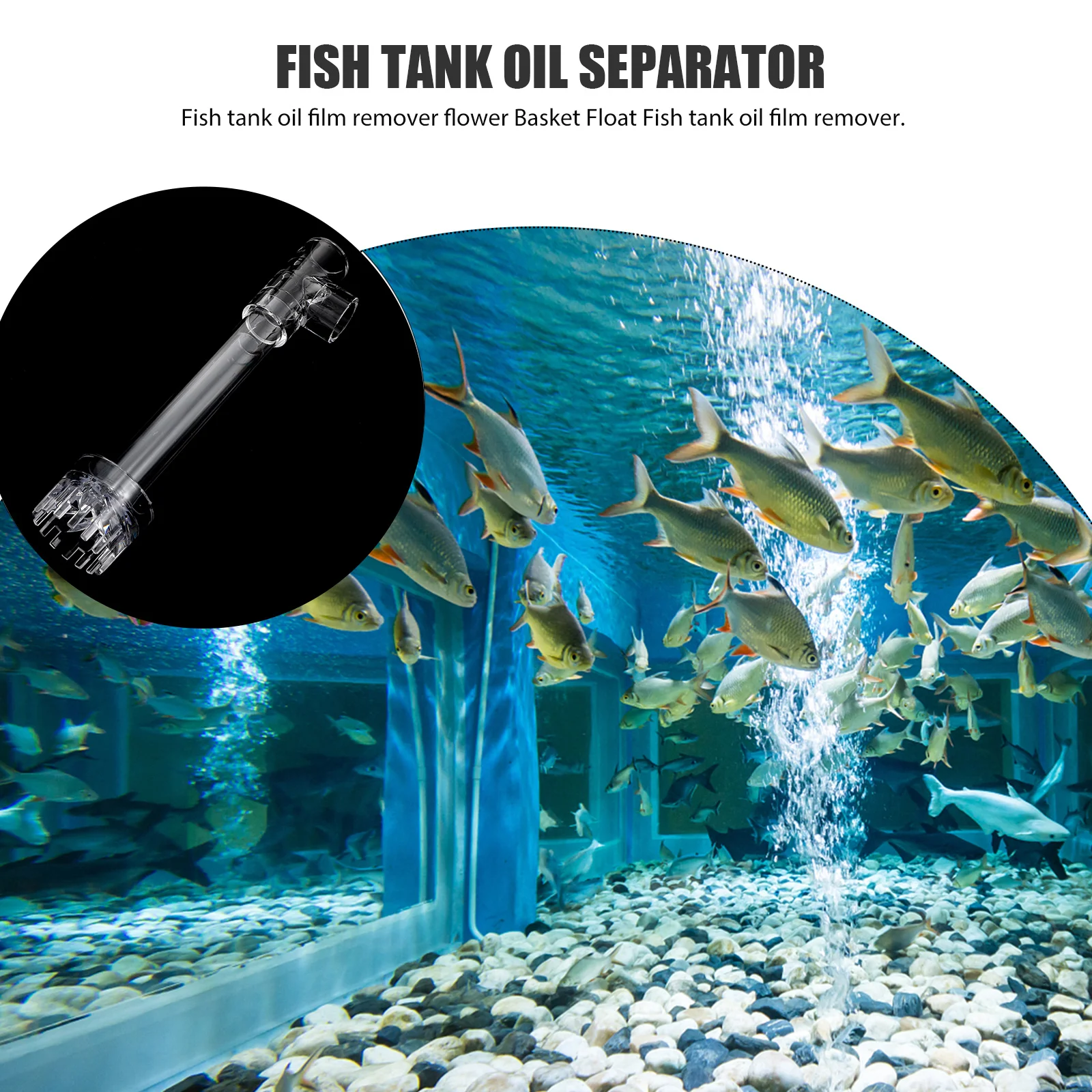 

1Pcs Fish Tank Oil Film Remover Plastic Surface Protein Skimmer Durable ABS Material Aquarium Cleaner Water Plant