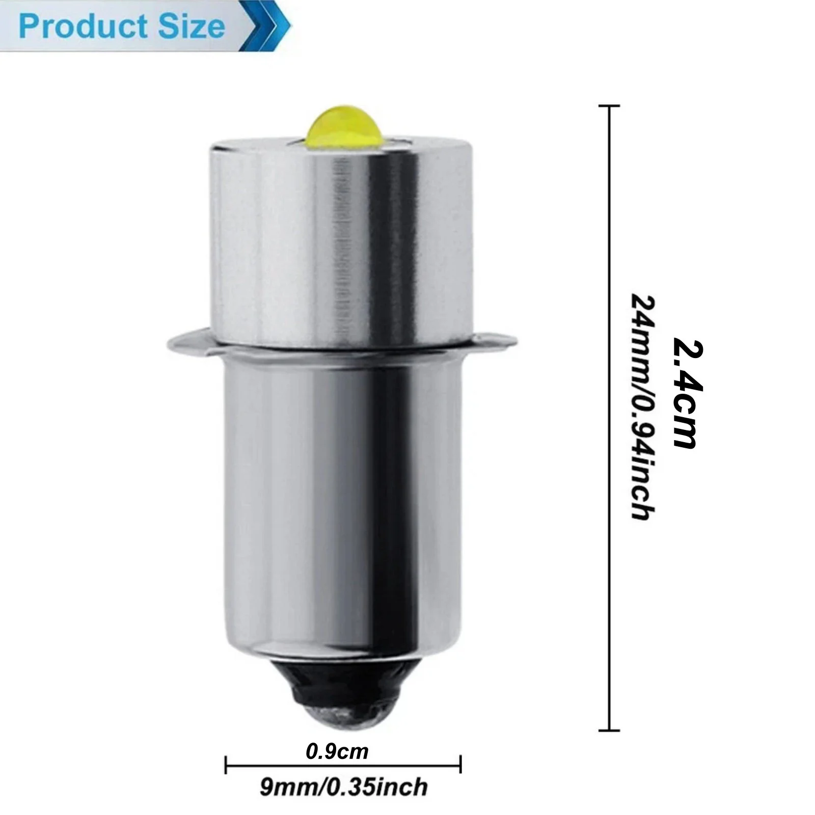 2Pcs/Set P13.5S Base LED Bulb 3W 12V LED Lamp Bulbs For Maglite Led Conversion Kit For Torches Flashlight Replacement Bulb view 2