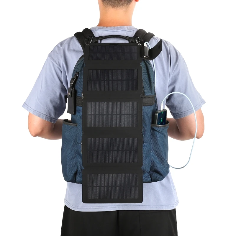 5 Folding Direct-Charging Solar Power Charging Bag 5V 12.5W Solar Panel Foldable Bags for Mobile Phones,Power Banks,Cameras