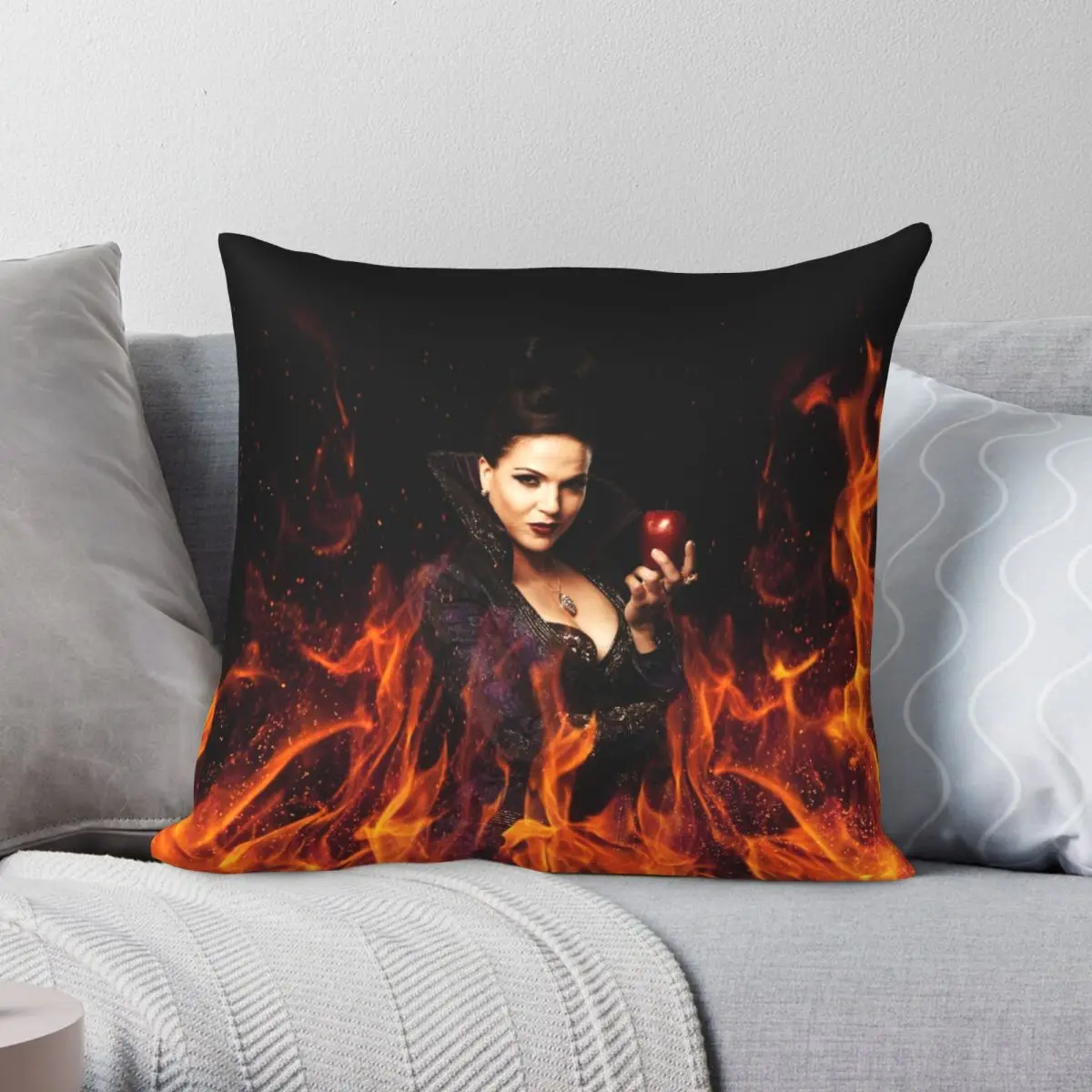 The Evil Queen Once Upon A Time Square Pillowcase Polyester Linen Velvet Printed Zip Decor Home Cushion Cover