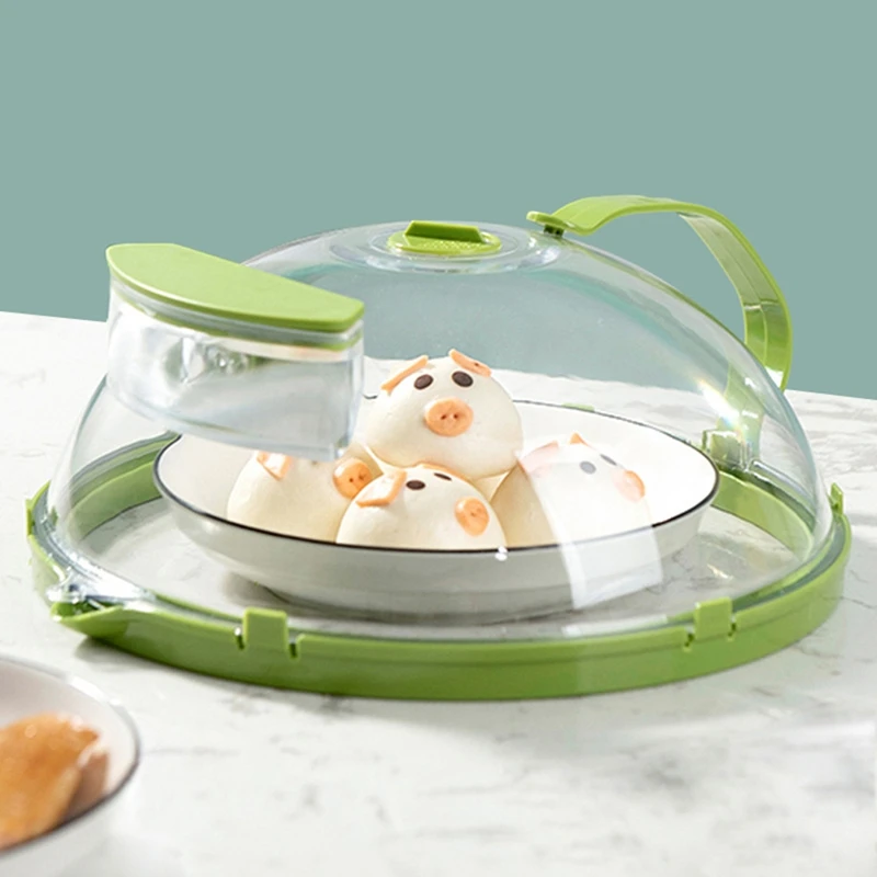 ABVJ-Microwave Splatter Cover With Steam Vent And Handle,10 Inch Clear Plate Cover, Essential Kitchen Gadgets For Food Safety