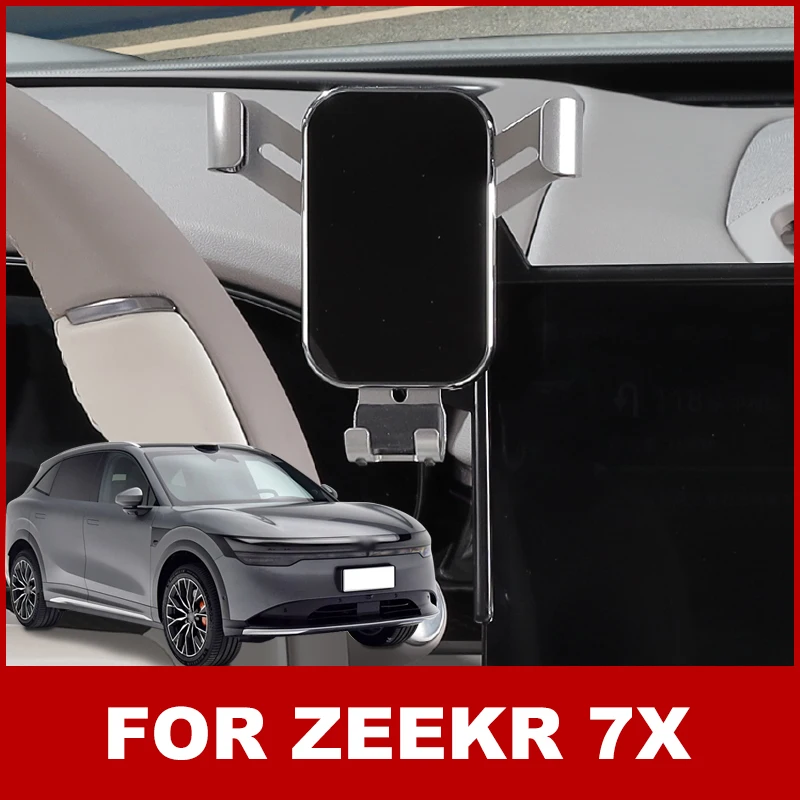 car-mobile-phone-holder-for-zeekr-7x-screen-cellphone-bracket-auto-smartphone-stand-gravity-accessories