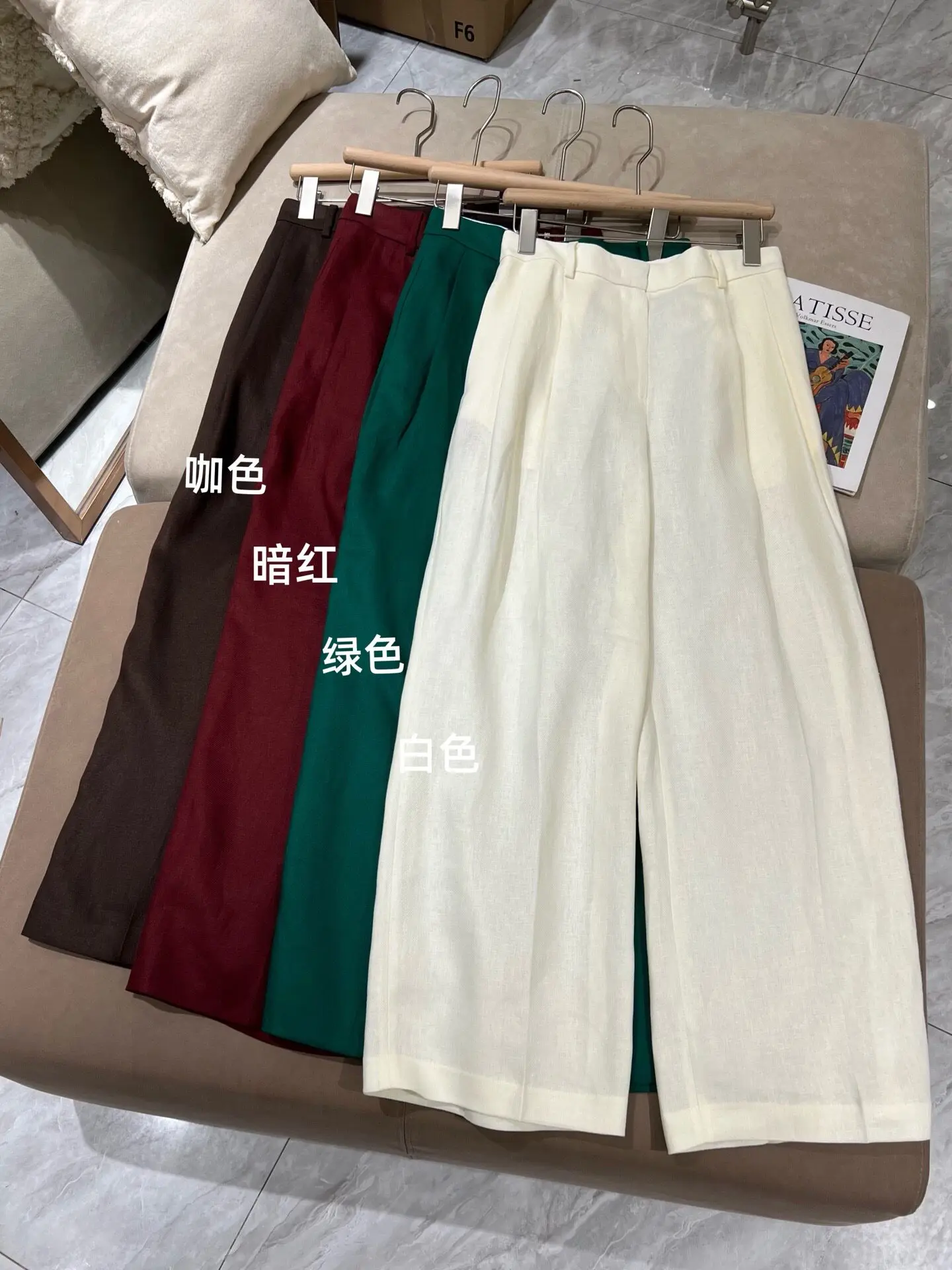 Spring Summer New Women's High Waist Linen Suit Pants Fashionable Versatile