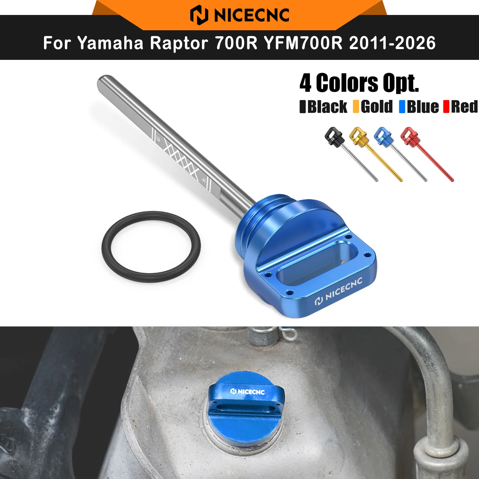NICECNC Vareta de Nível de Óleo para ATV YAMAHA Raptor 700 700R Raptor 660R YFM 700RW 700RSL 700RSE SE YFZ450 YFZ 450 YFM700RW YFM700RSL