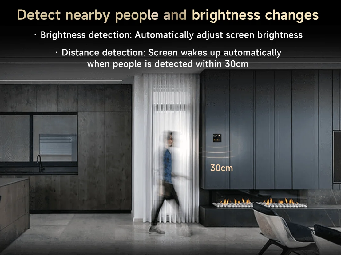 ضوء شبكة بلوتوث ذكي YYHC ، مفتاح شاشة تعمل باللمس HD LCD ، جهاز تحكم عن بعد WiFi ، مفتاح حائط لمشاهد المنزل الذكي ، 4 بوصة