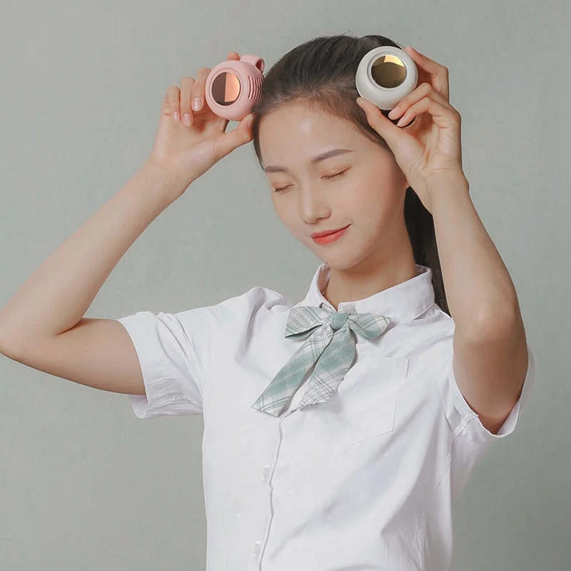 2 шт., мини-вентилятор на шею для девочек