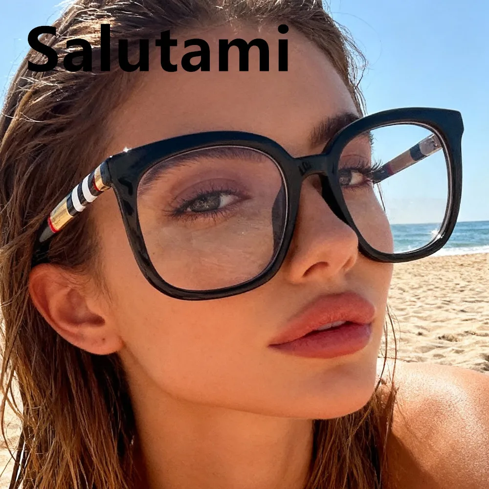 

vintage oversized anti-blue light eyeglasses frame for women new fashion black clear computer eyewear ladies square clear shades