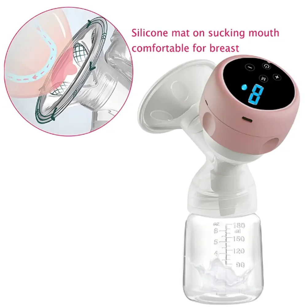 Wiederaufladbare Milchpumpe mit LED-Bildschirm, Milchzieher, Stillaufbewahrung, Milchpumpe für Mutterschaftskomfort, automatischer Milchextraktor
