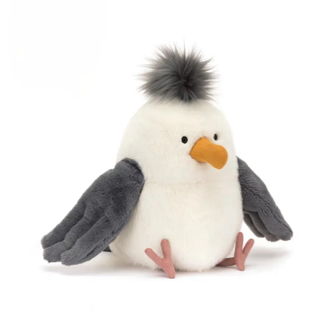 25CM encantador dibujos animados Anime Gaviota pájaro Animal relleno juguetes de peluche Gaviota Kawaii muñecas hechas a mano lindos regalos de vacaciones para niños