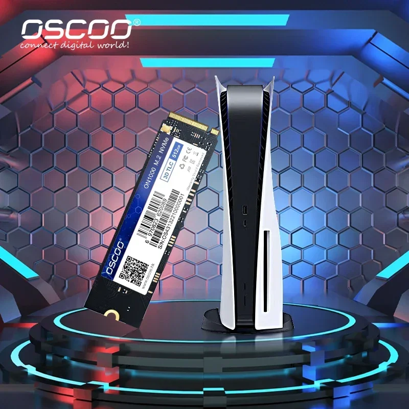 OSCOO SSD M2 2280 NVME 512GB PCIe4.0 Internal Solid State Hard Disk 1TB 5200MB/s for PS5 Laptop Desktop