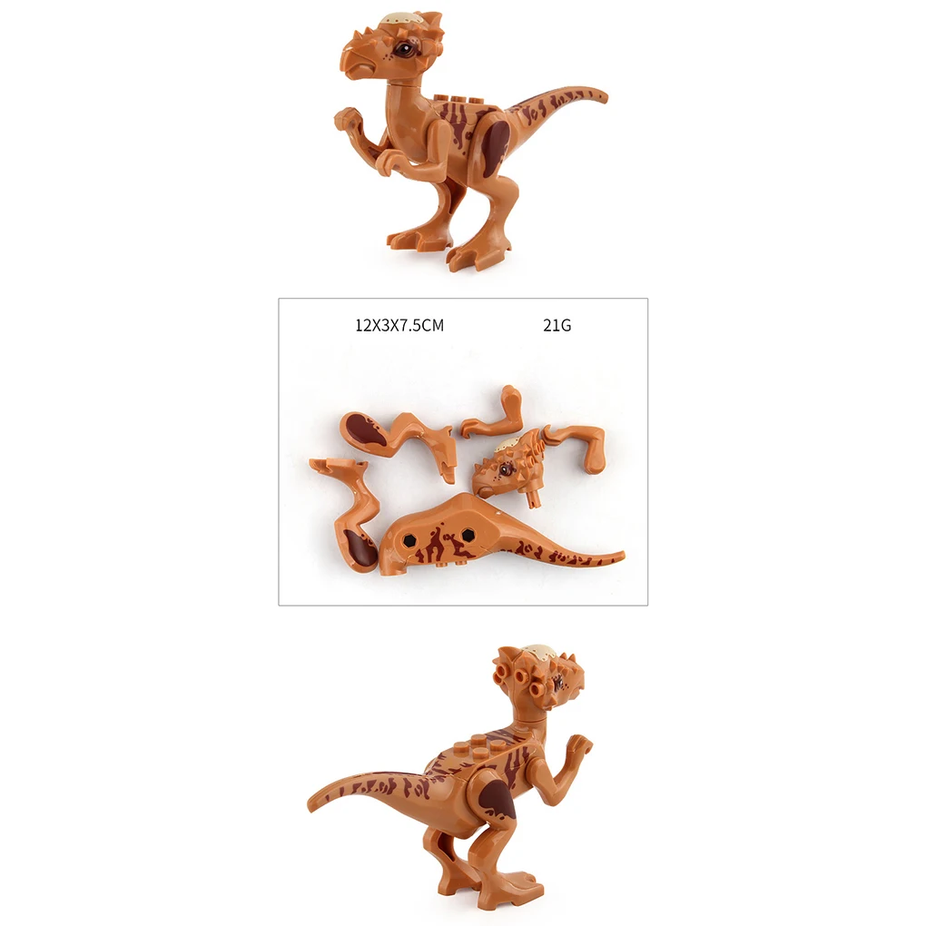 12 قطعة ألعاب مكعبات بناء الديناصورات للأطفال شخصيات الحياة البرية ألعاب الطوب مستلزمات تعليمية للأطفال