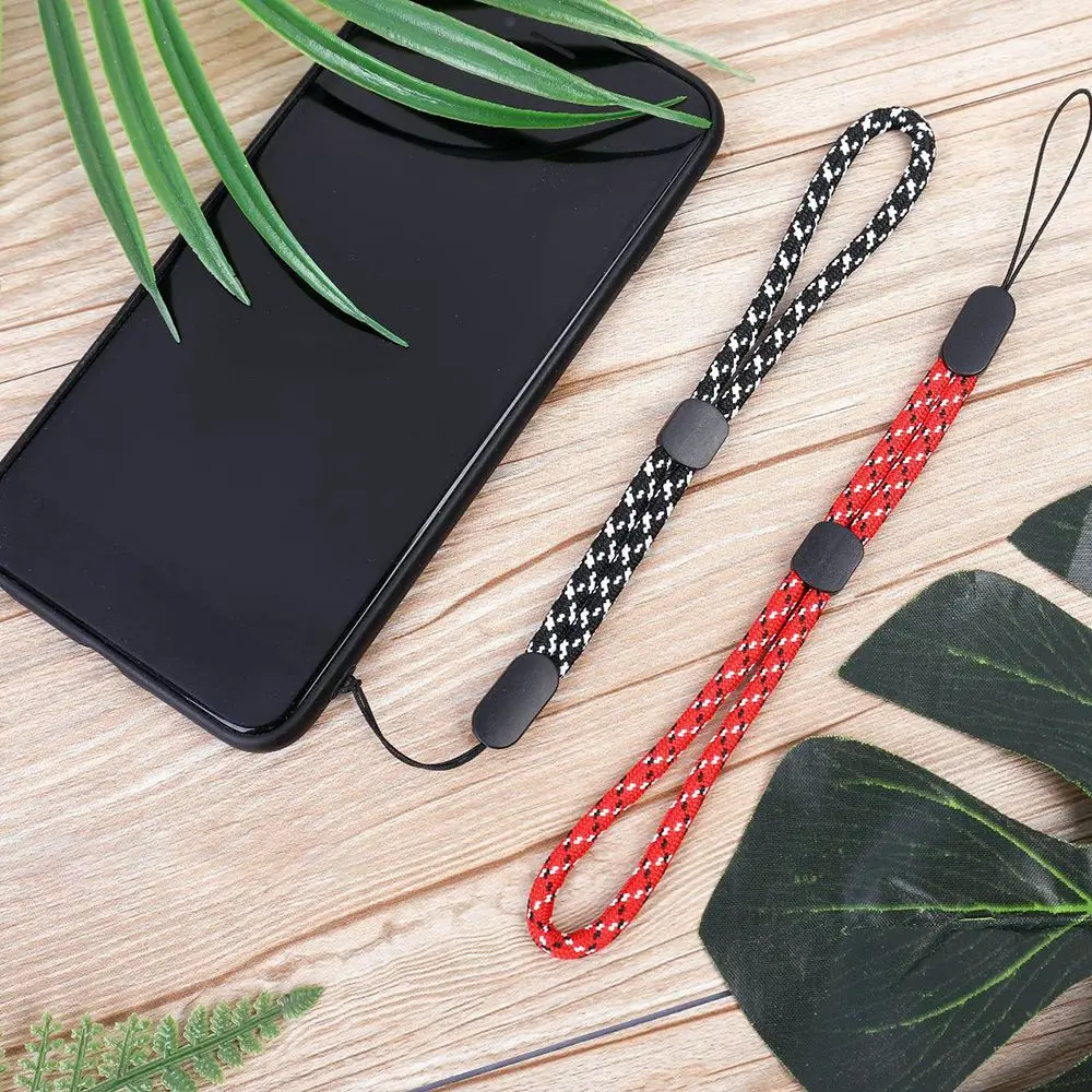 Colorful Polyester Anti-dropping Mobile Phone Rope Wrist Strap Key Chain Hand Lanyard