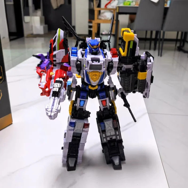 في بقعة مجموعة المرآب قوة رينجرز لاكي كات مايكرو كوزموس Mc-05 و Mc-03 التنين الملك قيصر عمل الشكل تحصيل نموذج