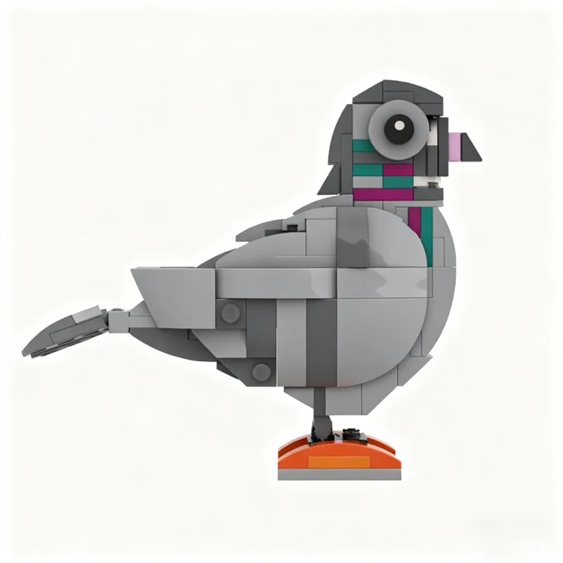 158개 MOC 비둘기 레스 구피 해리 모델 블록 조립 크리스마스 선물 장난감 창의적인 DIY 아이디어 교육용 블록