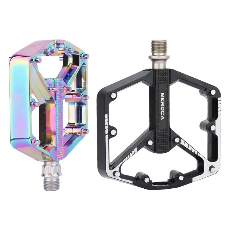 MEROCA Ultralight Bicycle Pedals Sealed Bearing Aluminium Alloy Cycling Non-slip Mountain Bike BMX Road Bike Pedals Accessories