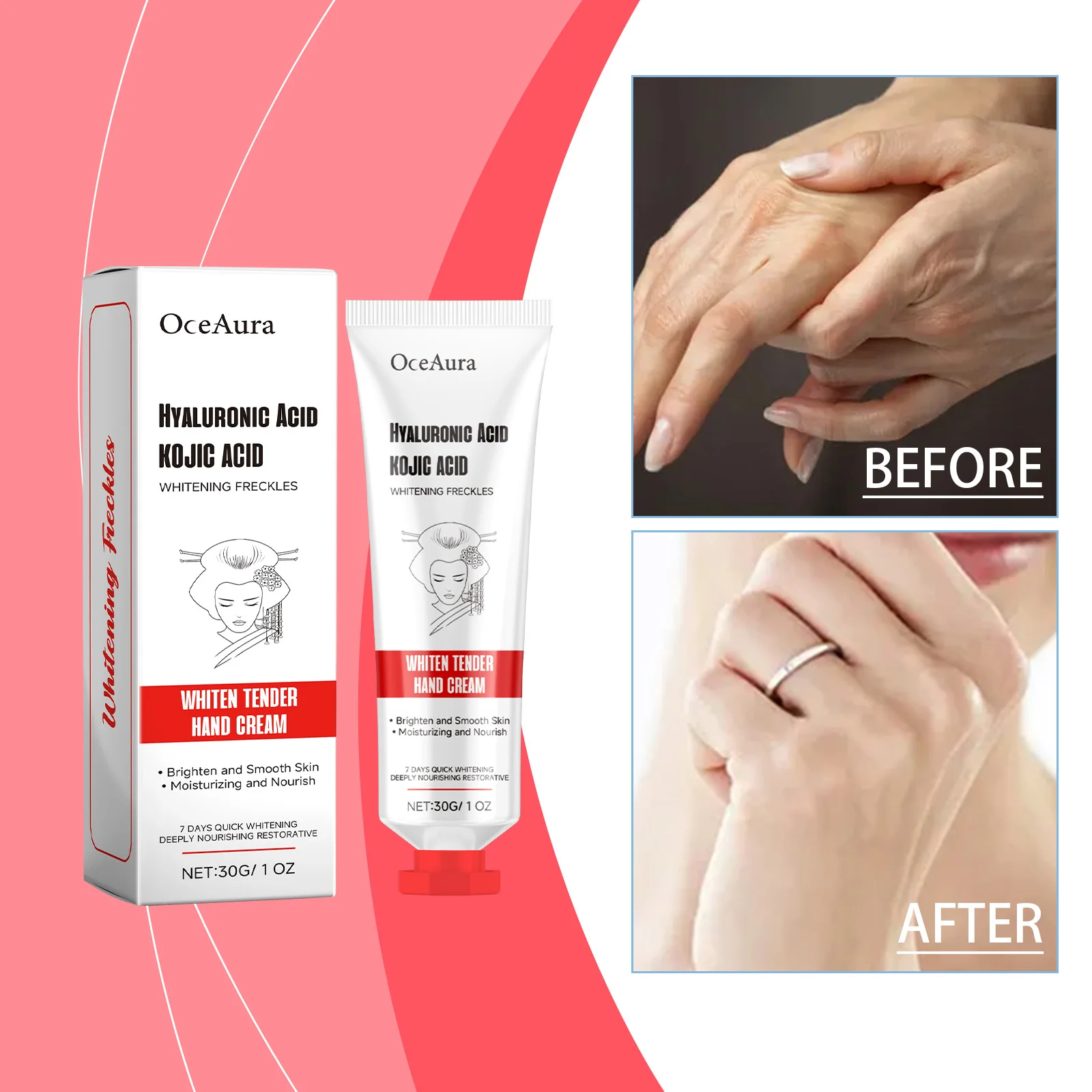 Women's hand cream moisturizes and relieves dryness, replenishes moisture, freezes and brightens, with a gentle and refreshing f