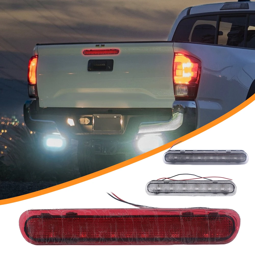 Smoked Rear 3rd Brake Light Black High Mount Third Brake Light Rear Tail Stop Lamp for Toyota Hilux VIGO SR5 MK6 2005-2014