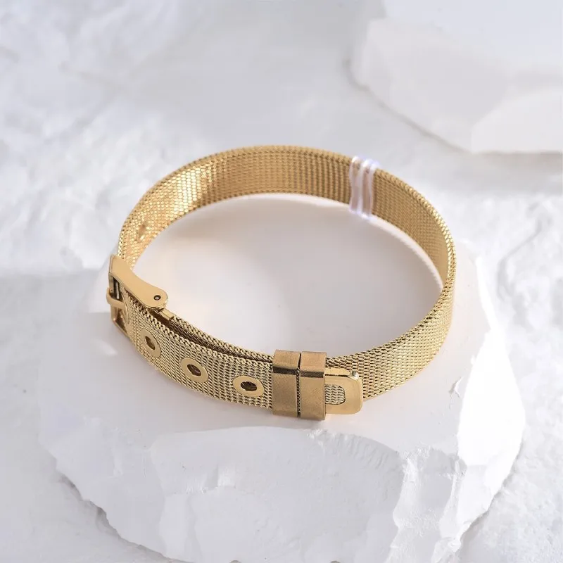 European and American Punk Style Metal Watch Strap Bracelet Female Fashion Stainless Steel Cold Style Jewelry